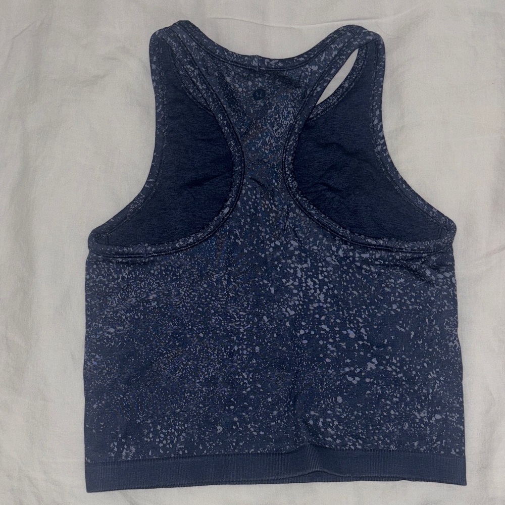 lululemon athletica Blue Speckled Racerback Tank Top
